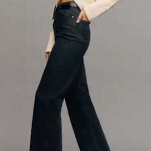 Reformation Wilder Stretch High Rise Wide Leg Jeans Black - Size 30